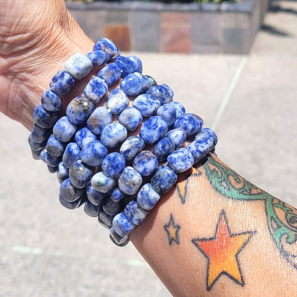 Sodalite Crystal Tumbled Bracelet - Picture 2 of 2